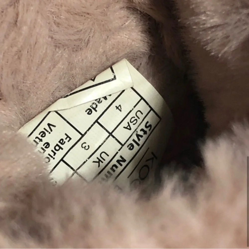 Koolaburra by Ugg Girls Fur Sling Back Slide Sandals. Size 4.